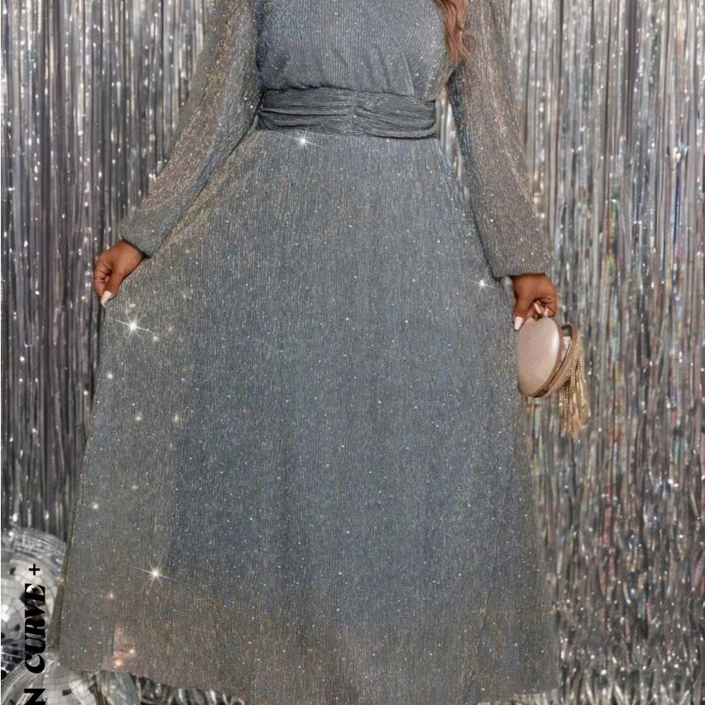 Elegant Dusty Blue Evening Dress